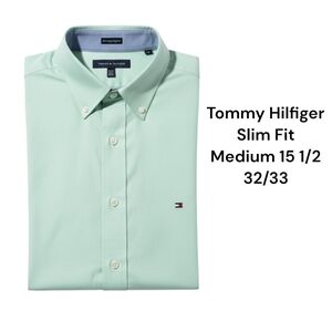 Tommy Hilfiger Slim Fit Medium 15 1/2 32-33 Long Sleeve Button-down Shirt